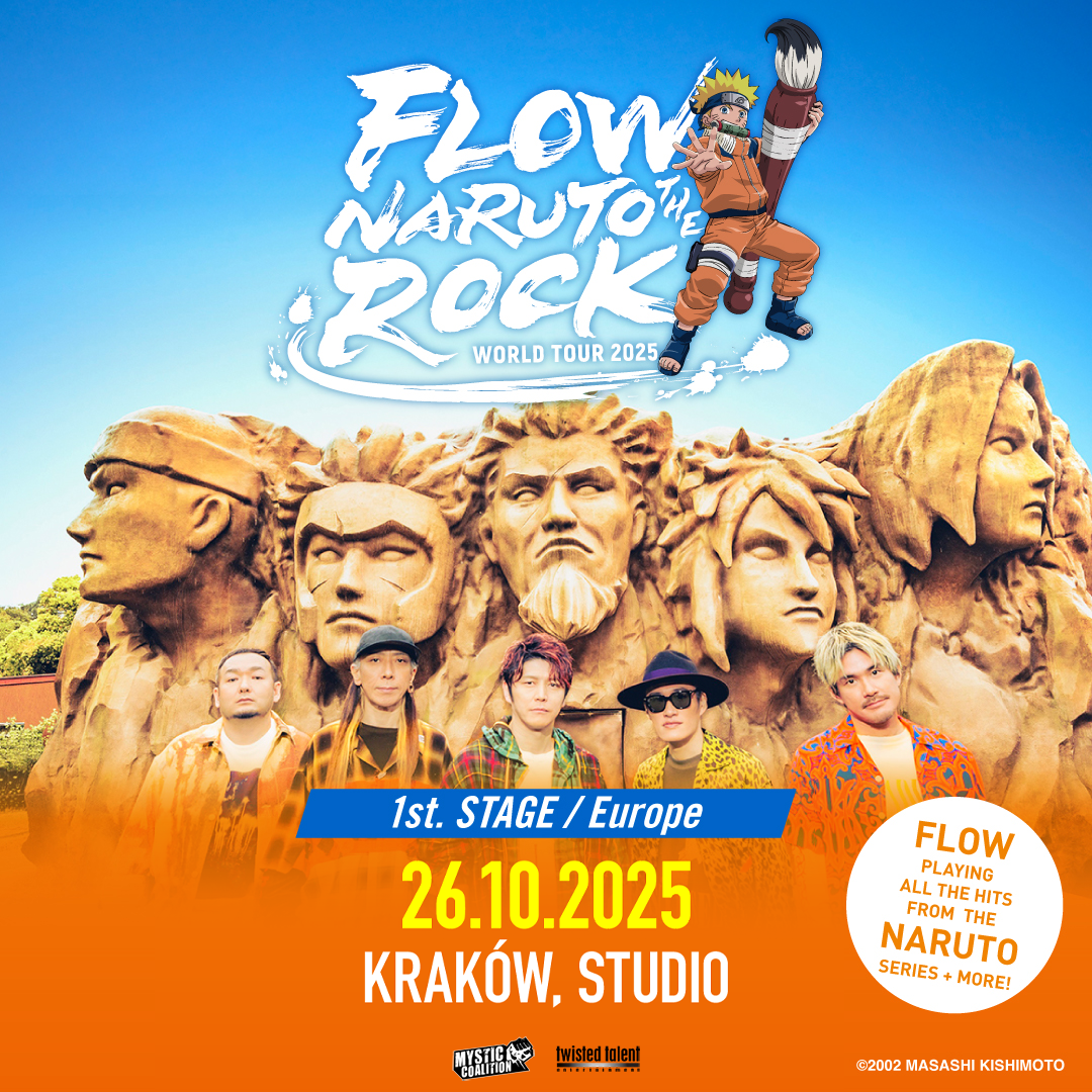 Read more about the article Flow grają „Naruto”! Niezapomniany wieczór w Krakowie z kultowym anime i j-rockiem. Bilety już w sprzedaży!