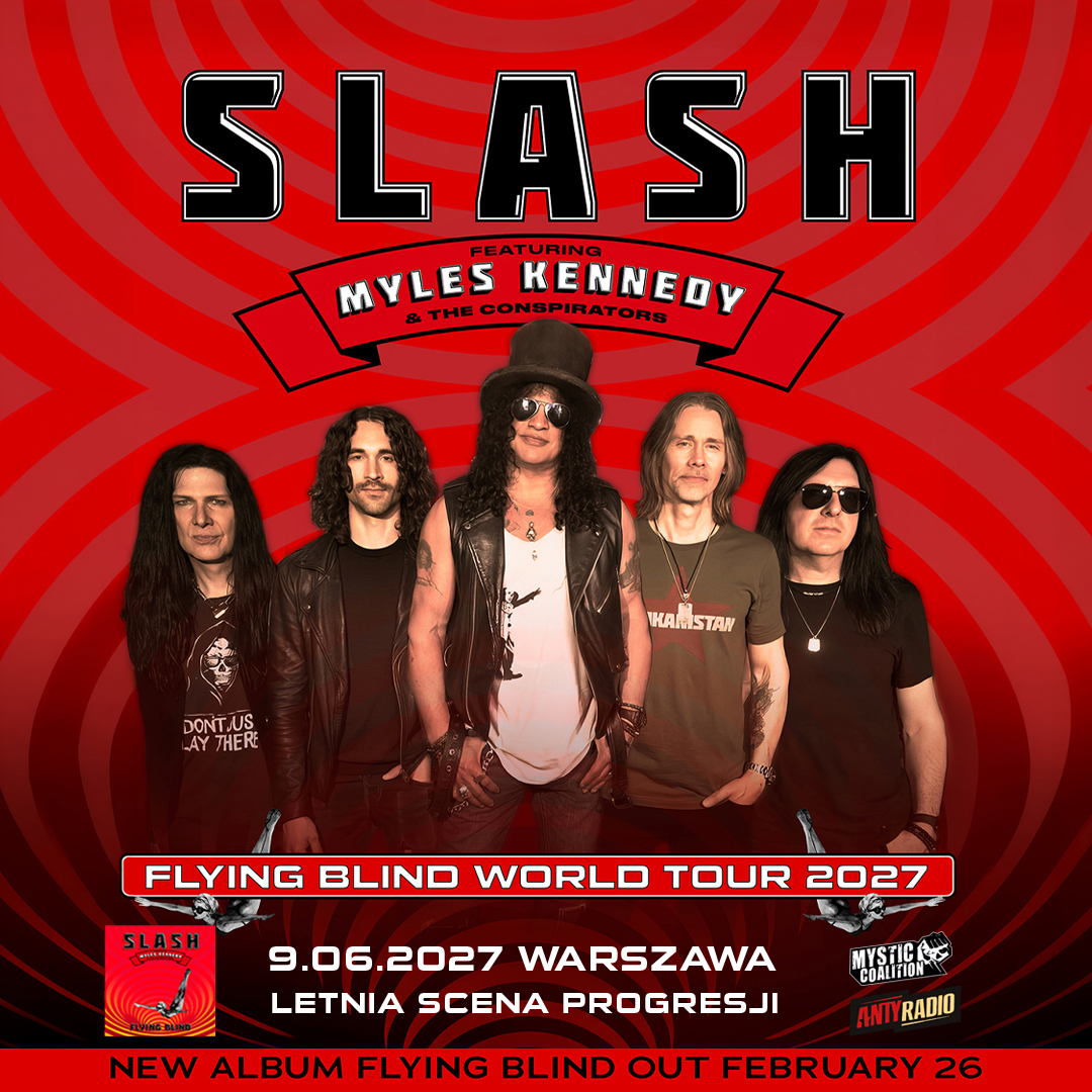 Read more about the article Powrót Slasha! Flying Blind World Tour 2027 dotrze do Polski